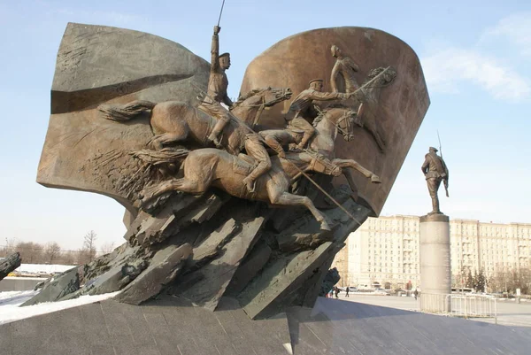 Μνημείο Για Τους Ήρωες Του Παγκοσμίου Πολέμου Μόσχα — Φωτογραφία Αρχείου