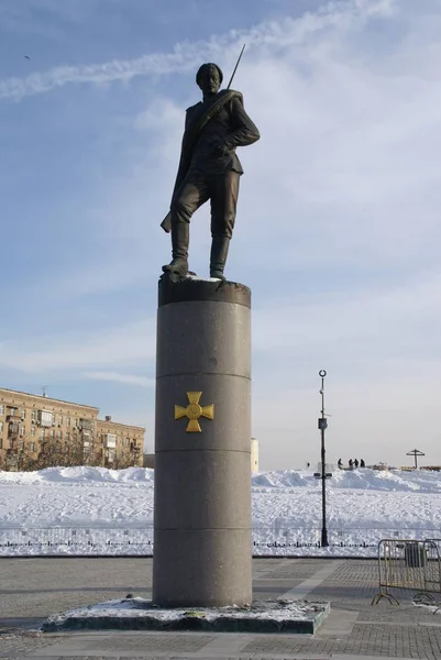 Μνημείο Για Τους Ήρωες Του Παγκοσμίου Πολέμου Μόσχα — Φωτογραφία Αρχείου