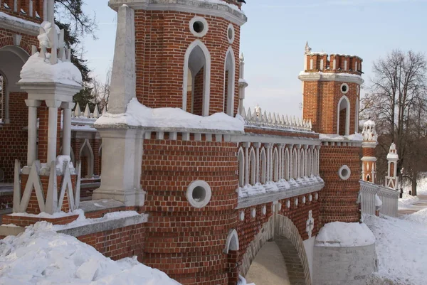 Figurbrücke Zaritsyno Moskau Russland — Stockfoto