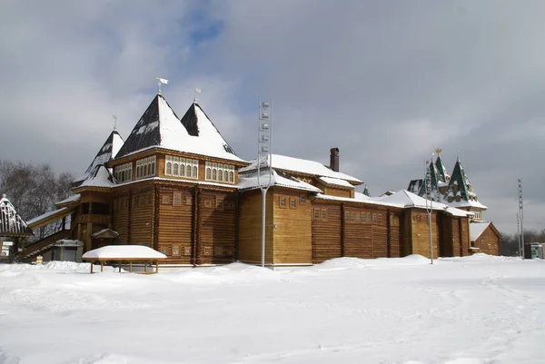 Palazzo Dello Zar Alexei Mikhailovich Palazzo Reale Legno Mosca — Foto Stock