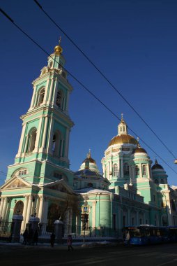 Baumanskaya, Moskova - Rusya Ortodoks, Rusya, kış gurur Bloch'un kilise