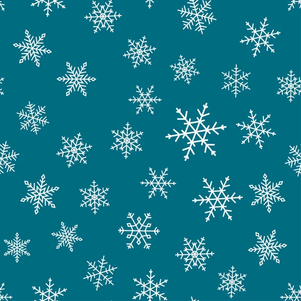 Modèle sans couture - flocons de neige — Image vectorielle