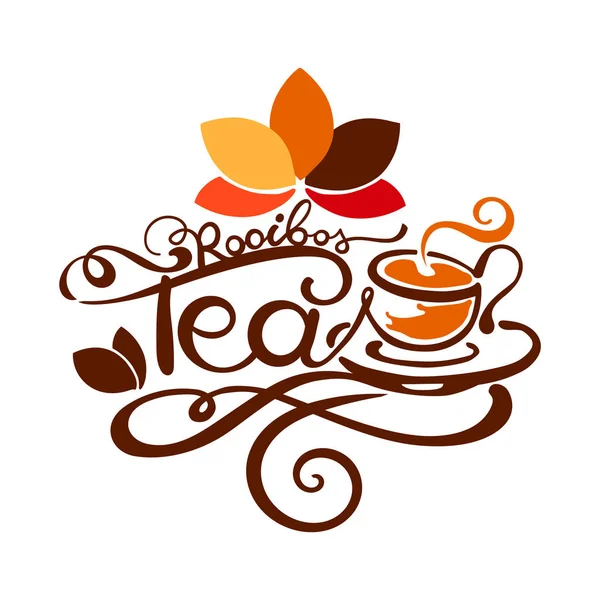 Lettering - Rooibos Tea — Stock Vector