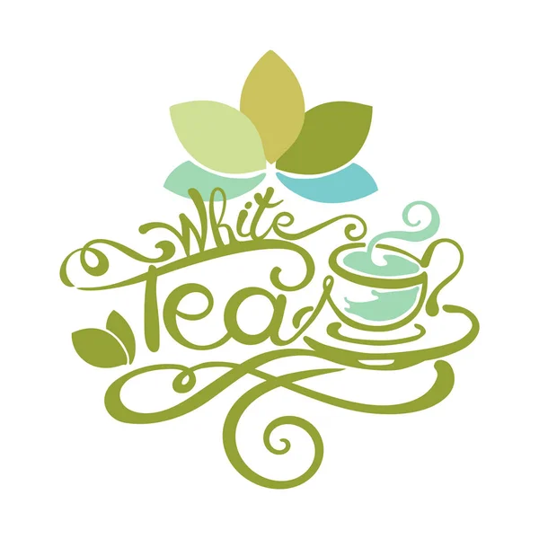 Lettering - White Tea — Stock Vector