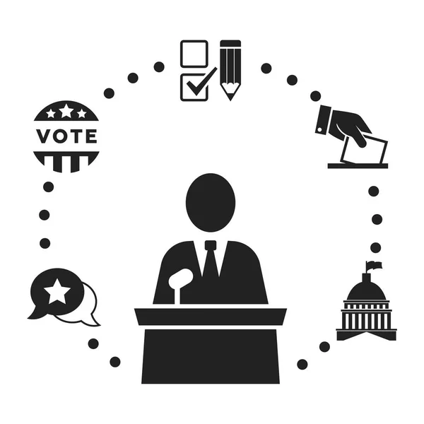 Election icons collection — Stock Vector