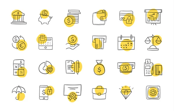 Set of finance and business icons. — Stock Vector