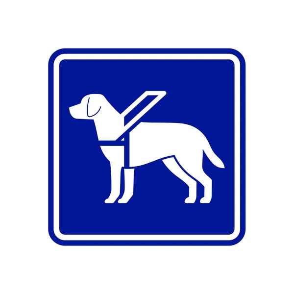 Blindenhund-Schild — Stockvektor