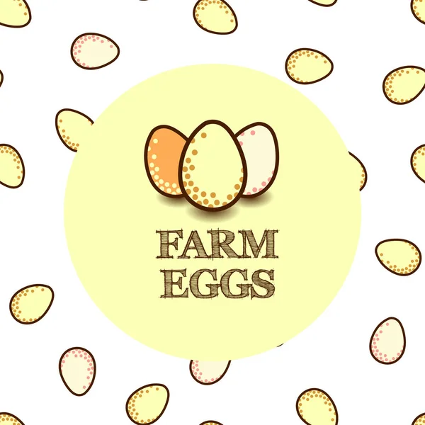 Ontwerpsjabloon met eieren — Stockvector