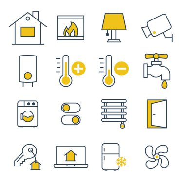 Smart House management Icons clipart