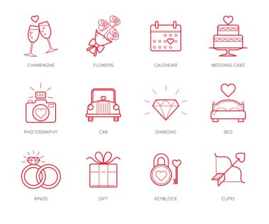 Düğün Icons set