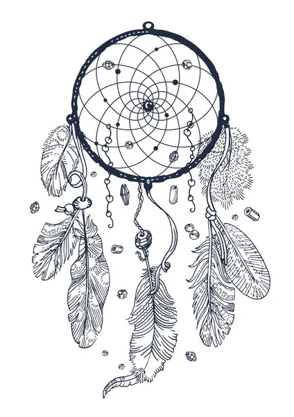 Ritning av Dreamcatcher — Stock vektor