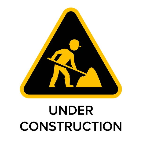 Under construction road sign — Stock Vector