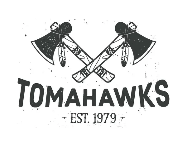 Conception de tomahawks croisés — Image vectorielle