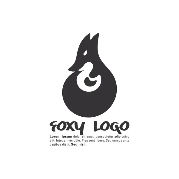 Fox symbol negativa utrymme — Stock vektor