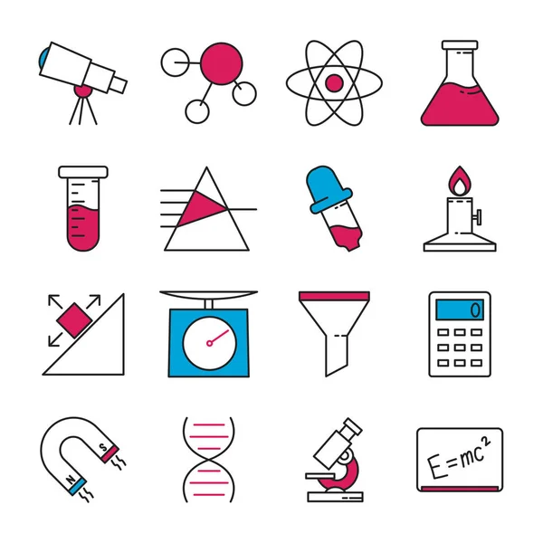 Science icons set — Stock Vector