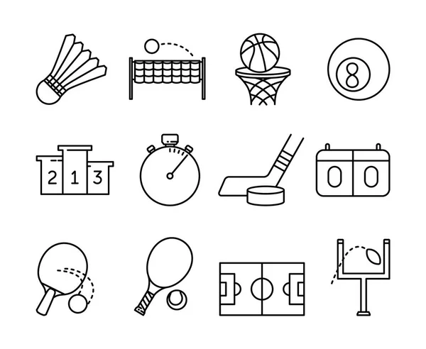 Symboles d'activités sportives — Image vectorielle