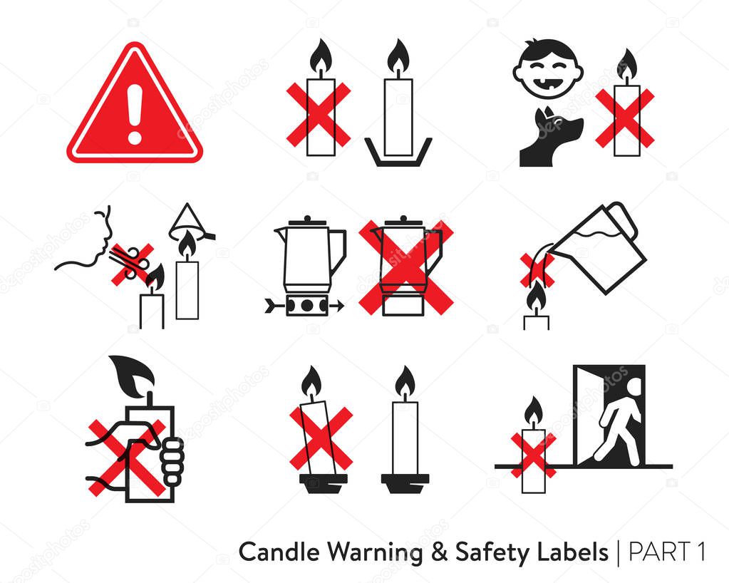 Candle Safety Stickers