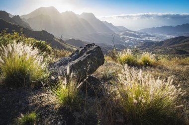 Gran Canaria ada, İspanya dağlardaki görüntülemek