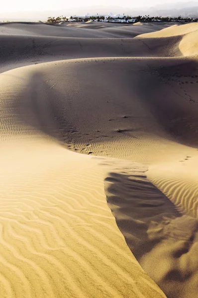 A Maspalomas dűnék, Gran Canaria, Spanyolország — Stock Fotó