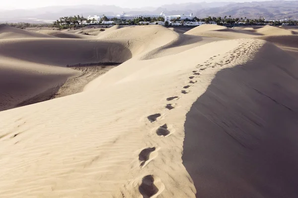 As dunas de Maspalomas, Gran Canaria, Espanha — Fotografia de Stock