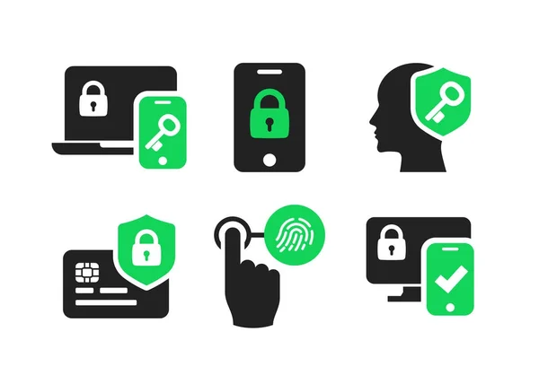 Authentication icons set 02 — Stock Vector