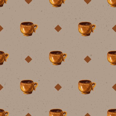 Kahve Kupası seamless modeli
