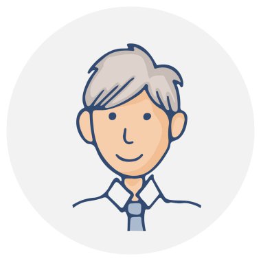 Bir daire içinde avatar erkek memur