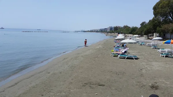 Limasol Beach Kıbrıs — Stok fotoğraf