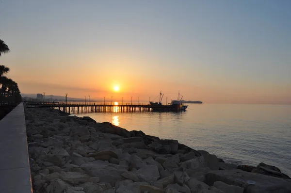 A praia de Limassol Chipre — Fotografia de Stock