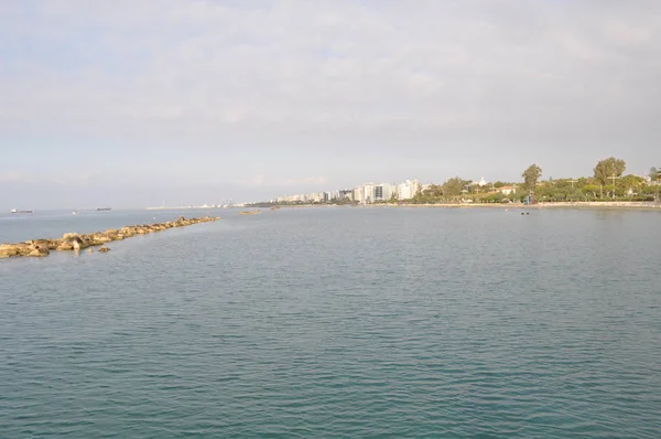 A praia de Limassol — Fotografia de Stock