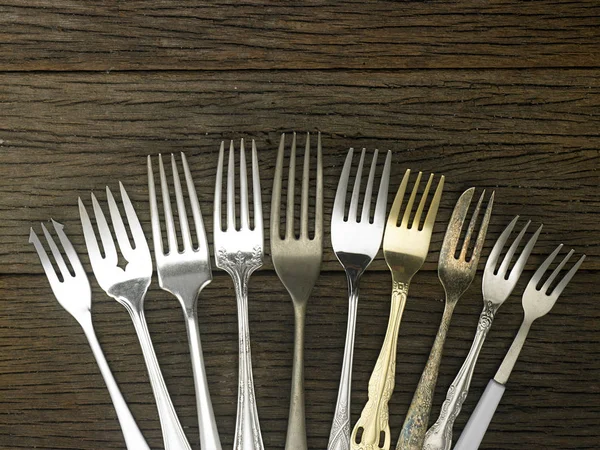 Groep van antieke vorken — Stockfoto