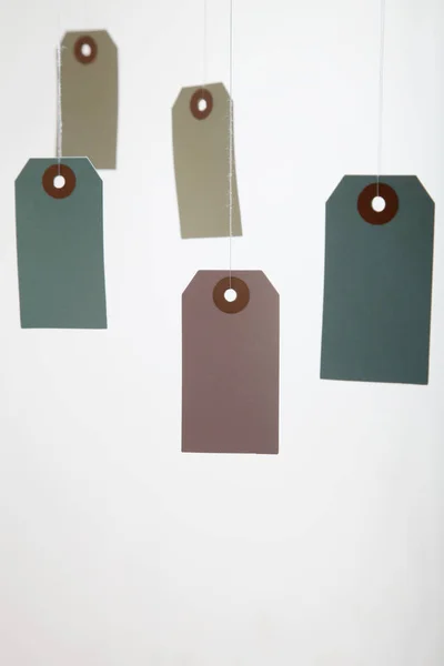 Hanging price tags — Stock Photo, Image