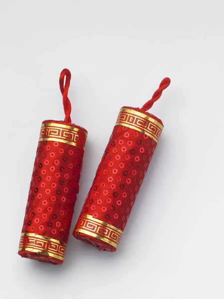 Red decorative firecrackers o — Stock Photo, Image