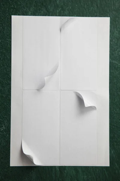 Yazı tahtası beyaz çıkartmaları — Stok fotoğraf
