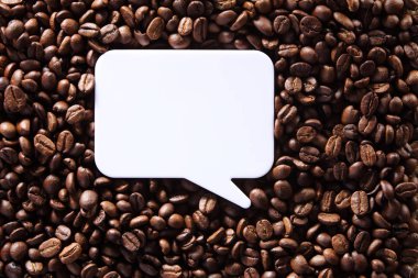 kahve çekirdekleri ile konuşma balonu