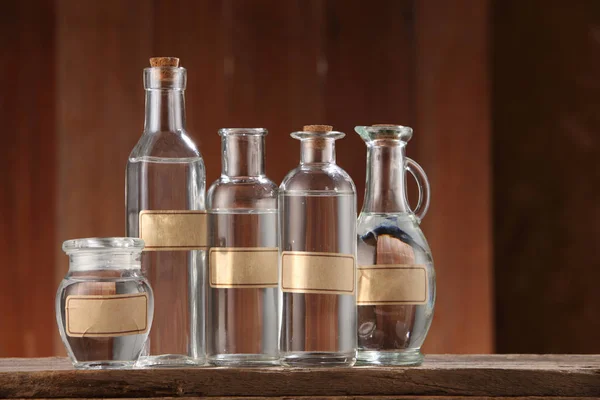 white vinegar in bottles