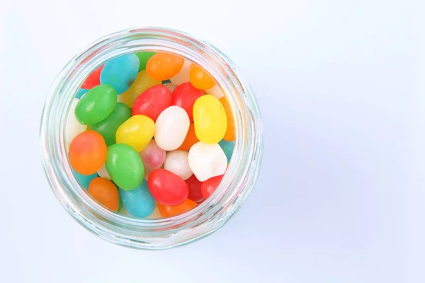 Jelly beans in pot — Stockfoto