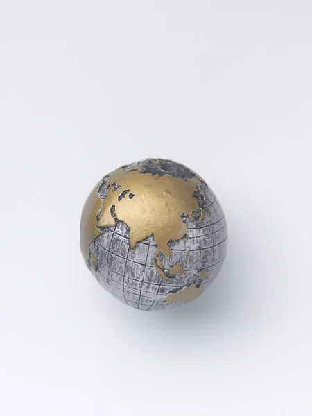 Golden silver globe — Stock Photo, Image