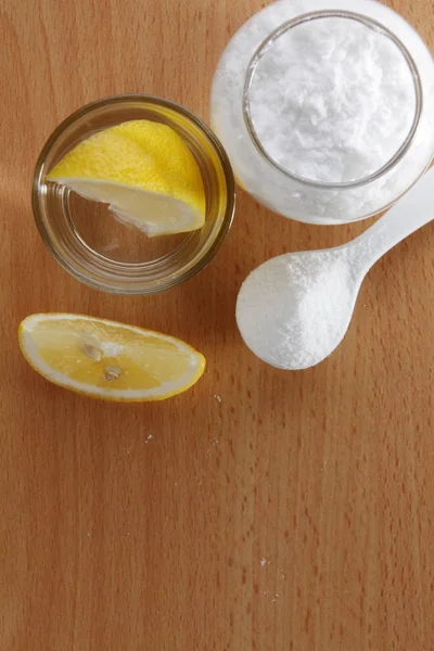 Baking soda on table — Stock Photo, Image