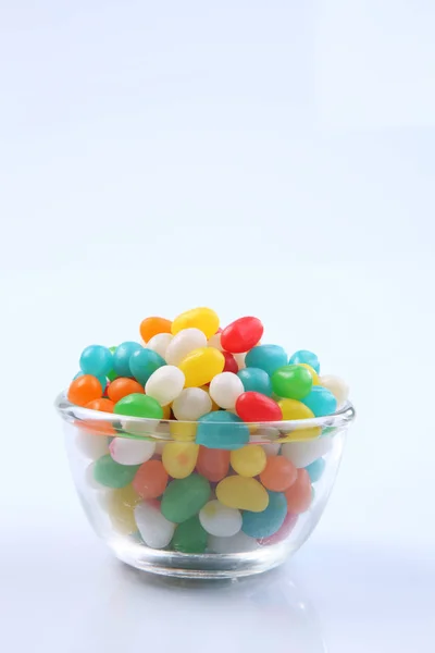 Jelly beans in kom — Stockfoto