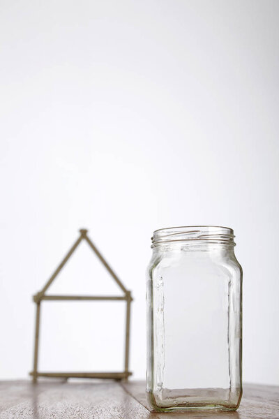 house model and jar 