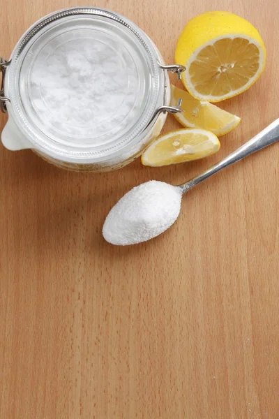 Baking soda on table — Stock Photo, Image