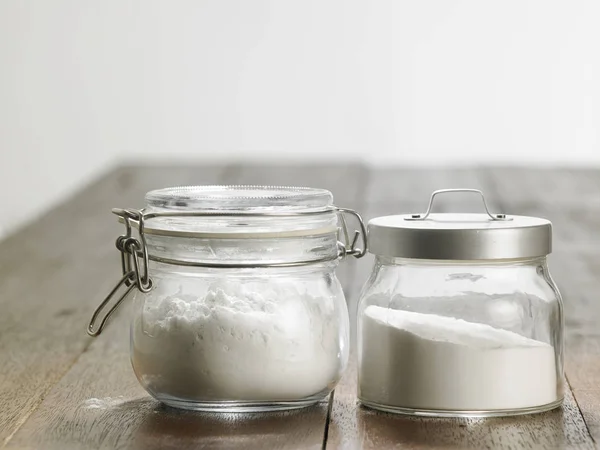 Baking soda on table — Stock Photo, Image