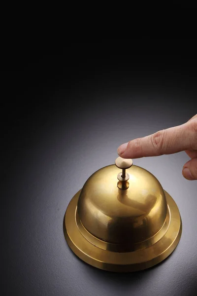 Hand ringing Service bell — Stock Photo, Image
