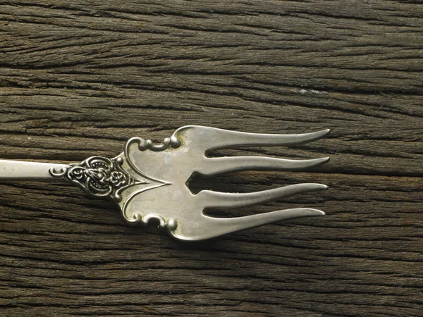 Single antique fork — Stock Photo, Image