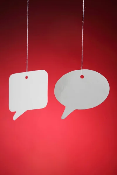 Hanging speech bubbles — Stock Photo, Image