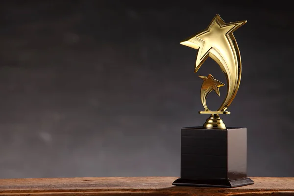 Sports trophy on table — Stock Photo, Image