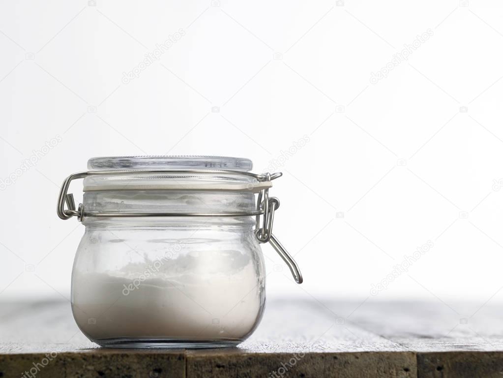 baking soda on table 