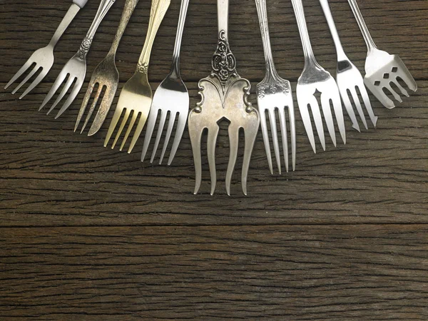 Groep van antieke vorken — Stockfoto