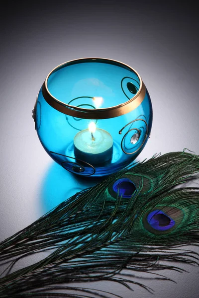 Niebieski okrągły herbata światła — Zdjęcie stockowe